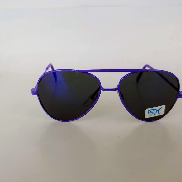 (NWT) Vintage 90's Kids Aviator Metal Sport Sunglasses (S.Purple) - Picture 1 of 4